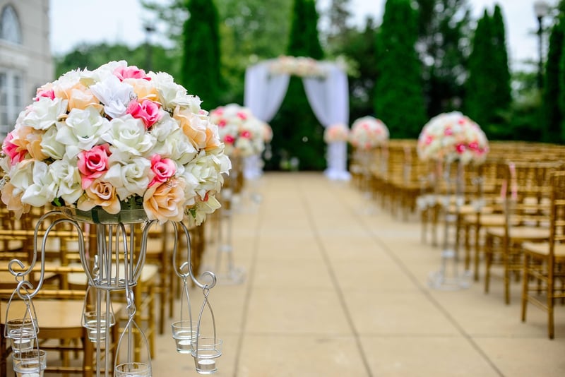 Wedding ceremony aisle